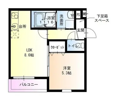 フジパレス吉田WEST【3階】の間取り