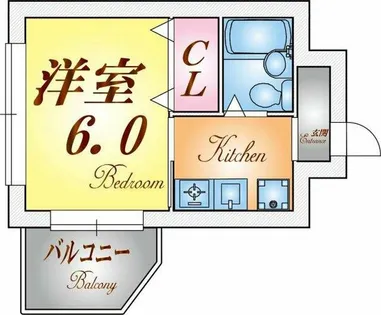 シティーエステート若葉台【2階】の間取り