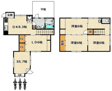 兵庫県神戸市長田区御船通1丁目【一戸建】の間取り