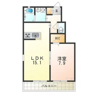 パナコート田園【1階】の間取り