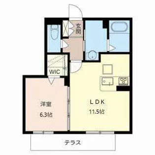 シャーメゾン プランドールK【0102号室】の間取り