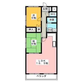 スプリングハイツ3【1階】の間取り