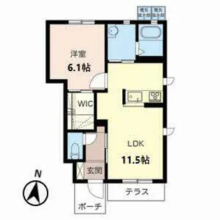 シャルマン小倉【1階】の間取り