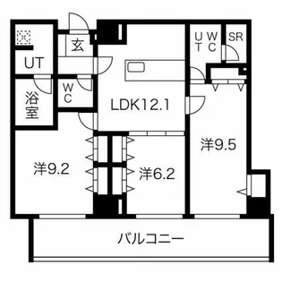 さくらHills NISHIKI PLATINUM RESIDENCE【14階】の間取り