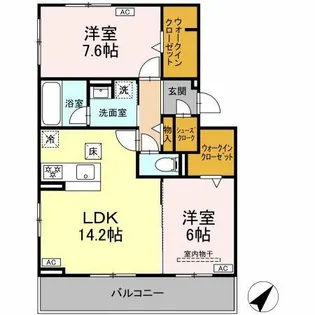 D-avance小川町【1階】の間取り