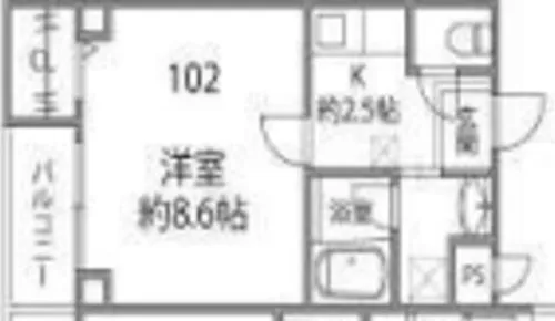 ソリティア桃谷【1階】の間取り