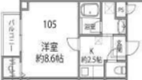 ソリティア桃谷【1階】の間取り