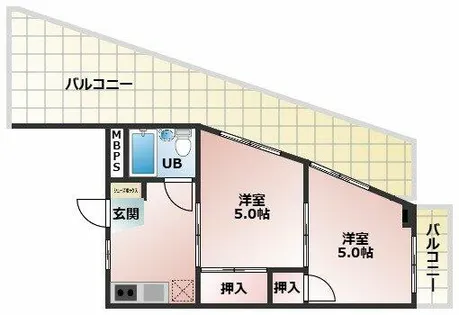 第61川辺ビル【504号室】の間取り