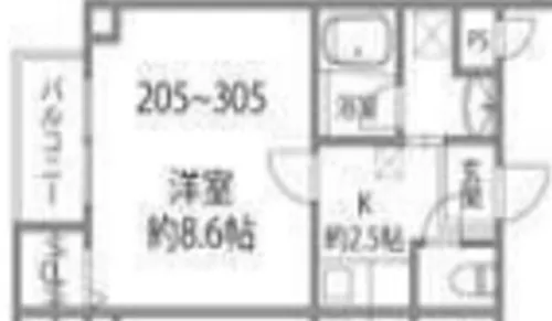 ソリティア桃谷【3階】の間取り