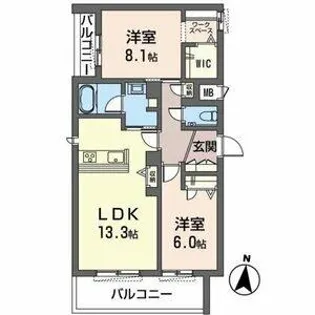シャーメゾンMAYA岡本【3階】の間取り