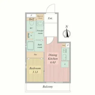 Live Flat京都西院【2階】の間取り