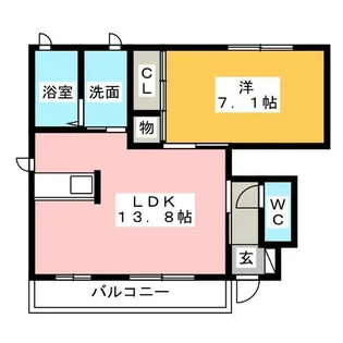 グレイスタニグチ【1階】の間取り
