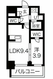 ファステート難波ラグジュ【12階】の間取り