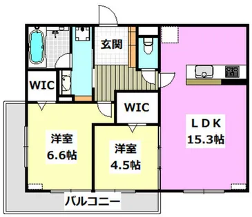 D-residence南茨木Ⅱ【2階】の間取り