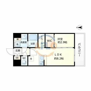 セレニテ天六ミラク【11階】の間取り