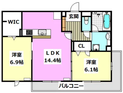 D-residence南茨木Ⅱ【1階】の間取り