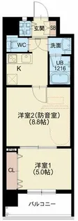 THE MUSIC COURT【6階】の間取り