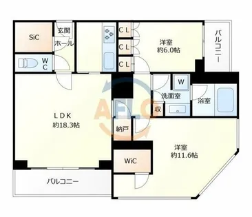 グランフロント大阪オーナーズタワー【30階】の間取り