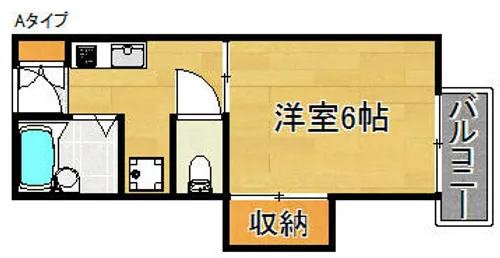 1Kの間取り画像