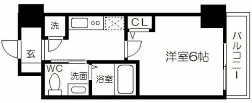HS梅田EAST【11階】の間取り