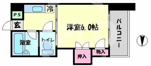 Collection中崎Ⅰ【3階】の間取り