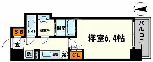 BPRレジデンス新梅田【8階】の間取り