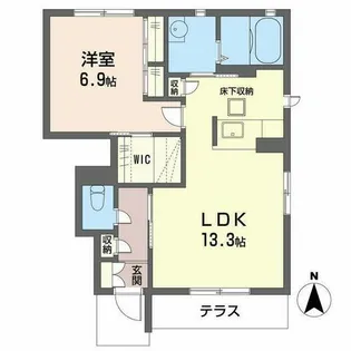 シャーメゾン藤並【0105号室】の間取り