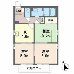 フレグランス千鳥ヶ丘【0201号室】の間取り
