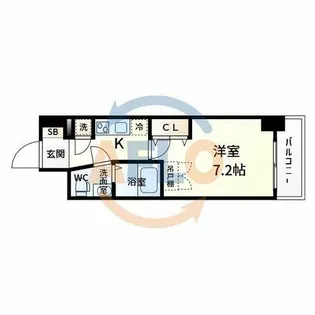 セレニテ新大阪カルム【7階】の間取り