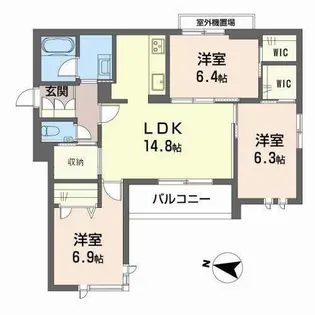 Residence NITECO【0201号室】の間取り