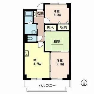 藤楓アビタシオン【0308号室】の間取り
