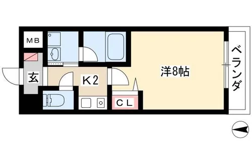 第9平松マンション【6階】の間取り