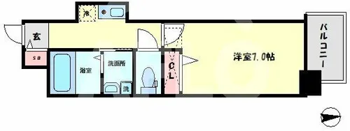 ビガーポリス112日本橋三丁目【6階】の間取り