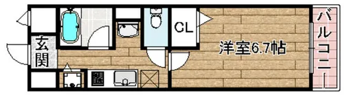 ジュネス京口【202号室】の間取り