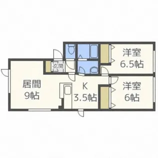 2LDKの間取り画像