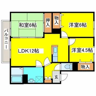 サンビレッジ平岡D【202号室】の間取り