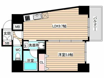 D-Rest Nakanoshima【7階】の間取り