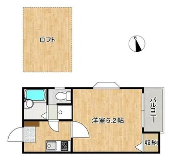 ピュア姪浜六番館【1階】の間取り