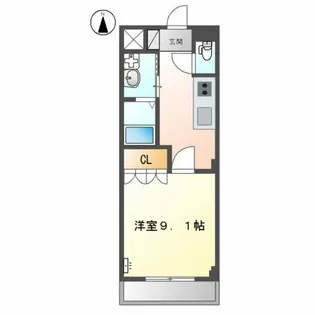 プランドール【3階】の間取り