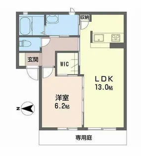 シャーメゾンかみや【1階】の間取り