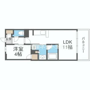 PHOERME TENNOJI East(フェルム天王寺イースト)【4階】の間取り