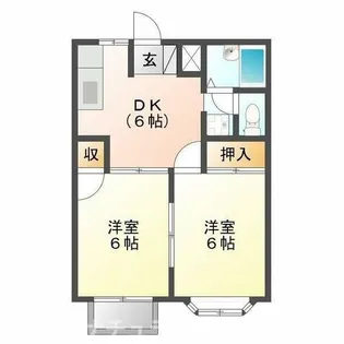 エルディム藤【2階】の間取り
