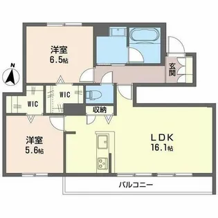 シャーメゾン ルミエール 御殿山【0102号室】の間取り