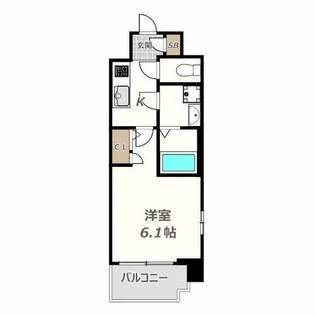 エスリード天王寺町北【204号室】の間取り