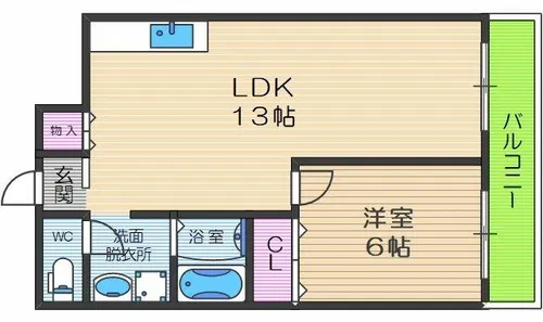 LakiaMaisonAbiko【1階】の間取り