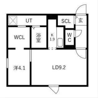 仮)SENNA平岸4-6MS【1階】の間取り