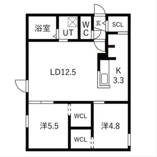 仮)SENNA平岸4-6MS【2階】の間取り