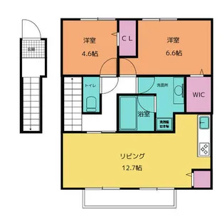 カーサ矢形【2階】の間取り
