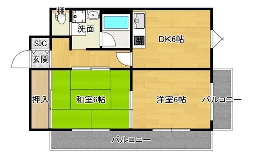 ピアシティ21【3階】の間取り