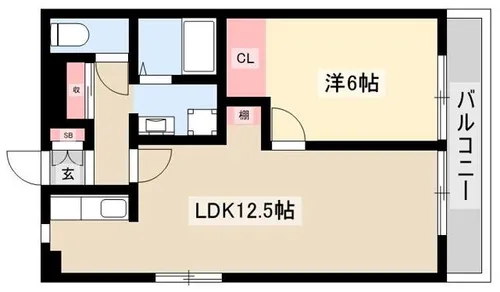 カーサ小幡【702号室】の間取り